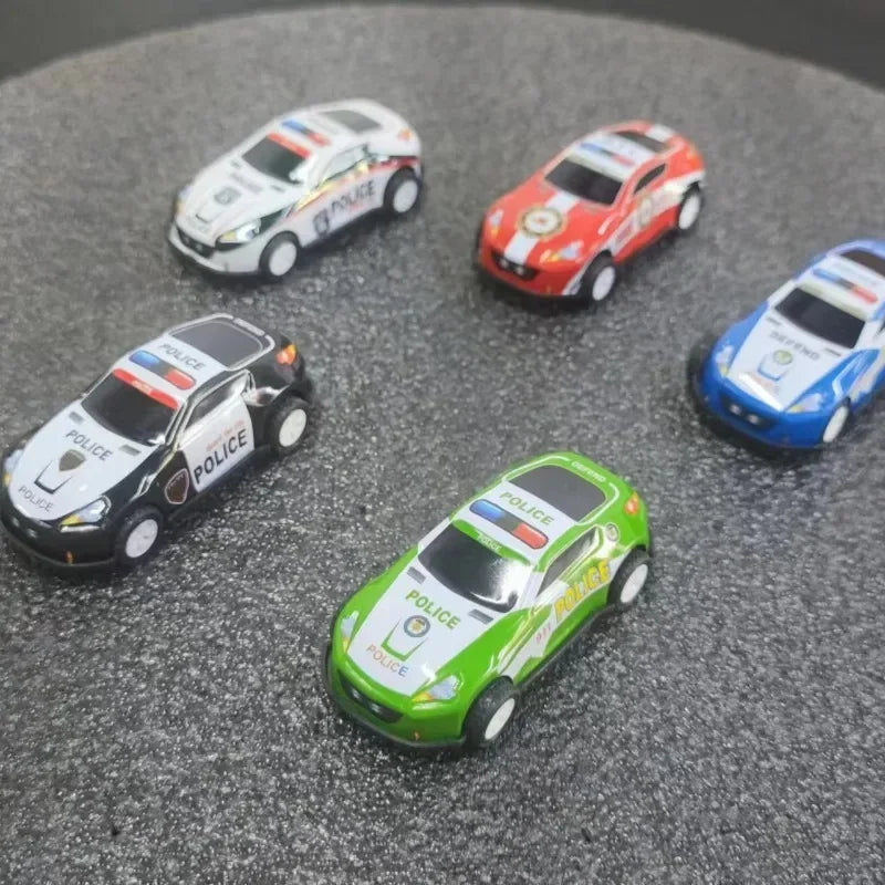 Set Diecast Metallo Dieci Auto Polizia Giocattolo Scorrimento Inerziale Per Bambini Regalo Di Compleanno