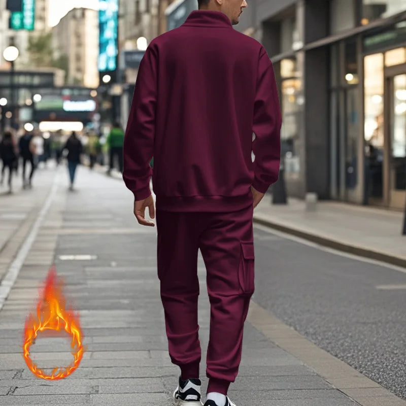 Pantaloni Sportivi Con Cerniera Calda In Velluto Da Uomo Casual Autunno Inverno 2024