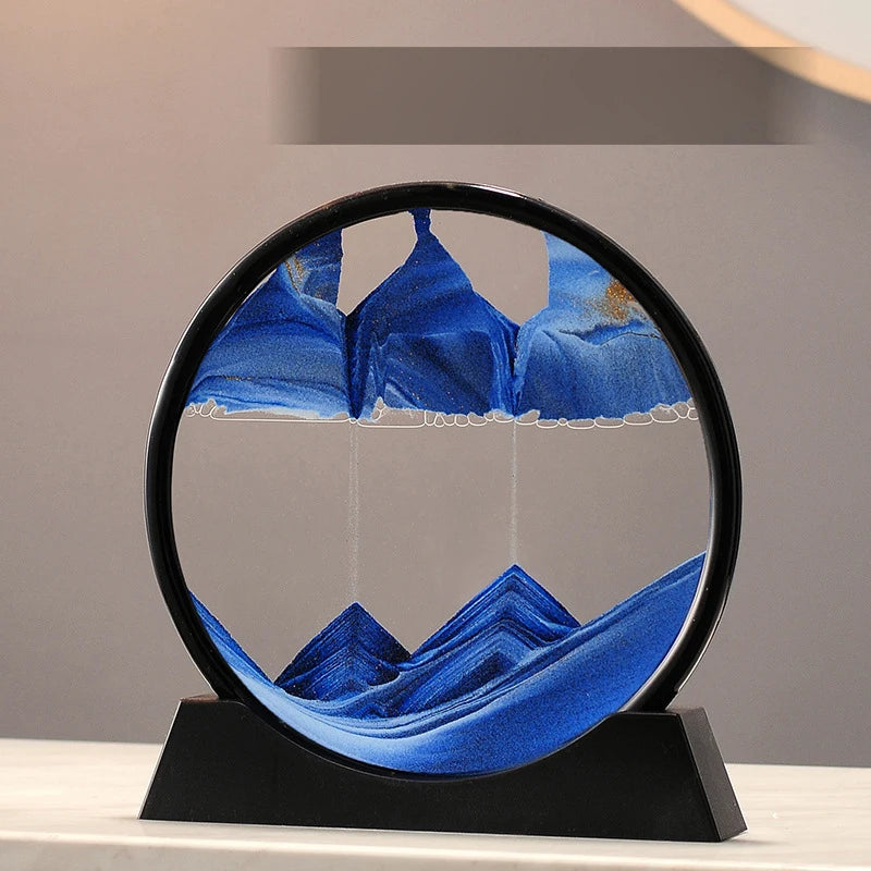 Clessidra Liquida 3D Arte Sabbia In Movimento In Vetro Regalo Originale Decorazione Per Casa E Ufficio