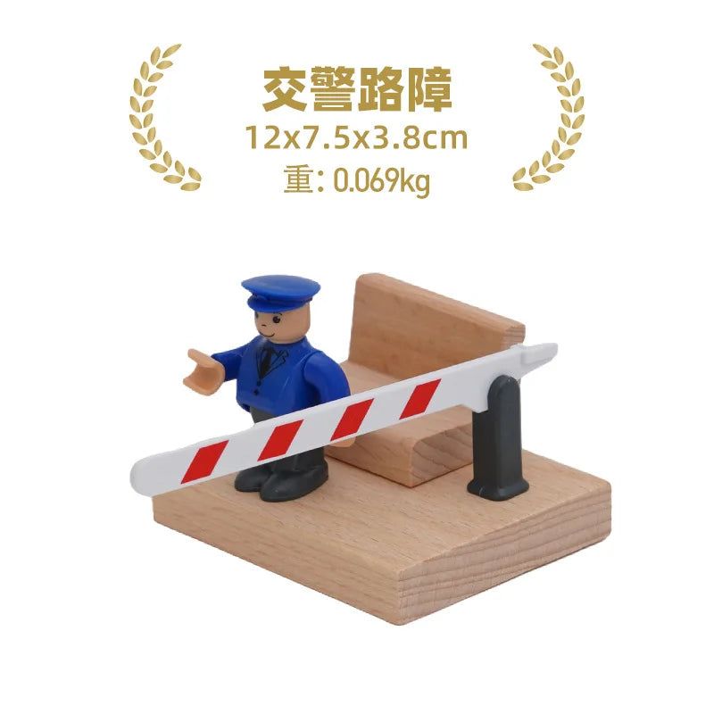Set Binari Del Treno In Legno Con Stazione E Gru Rotante Cavalcavia Per Bambini Dai 12 Anni Regalo Educativo