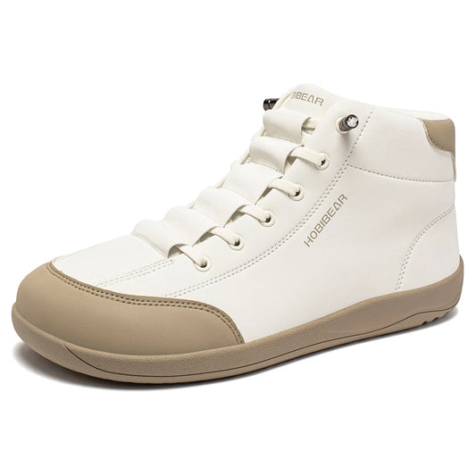 HOBIBEAR Scarpe Mid Top Da Donna Con Punta Larga In Pelle Artificiale Antiscivolo Per Esterno
