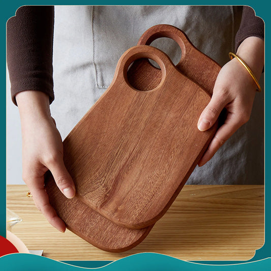 Tagliere In Legno Intagliato Rotondo Per Frutta E Bistecche Piatto Da Pranzo Per Bambini