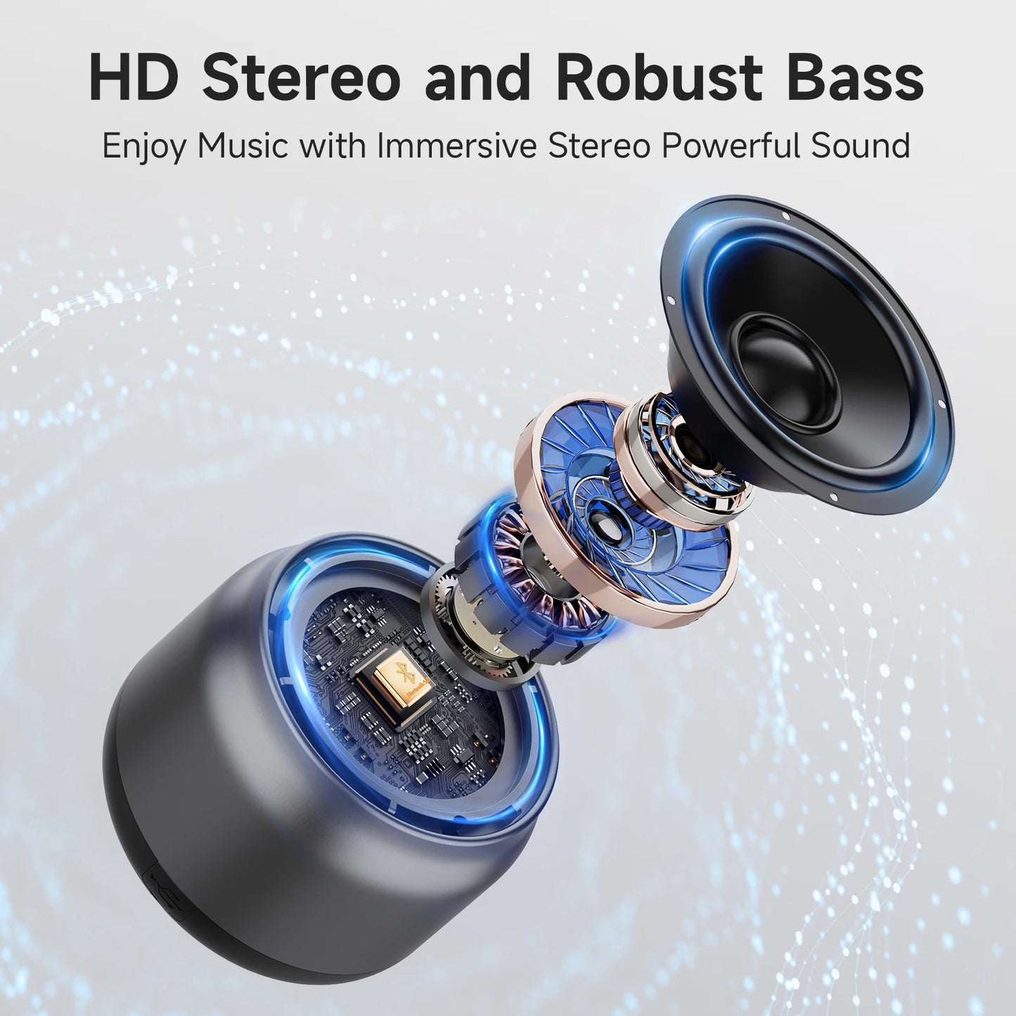 Mini Altoparlante Portatile Wireless Con Ricarica USB Stereo HD E Bassi Potenti Ideale Per Eventi All'Aperto