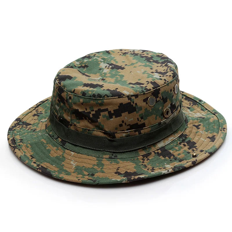 Cappello Boonie Da Pescatore Camouflage All Aperto Protezione Solare Per Esterni Caccia Escursionismo Arrampicata AF056
