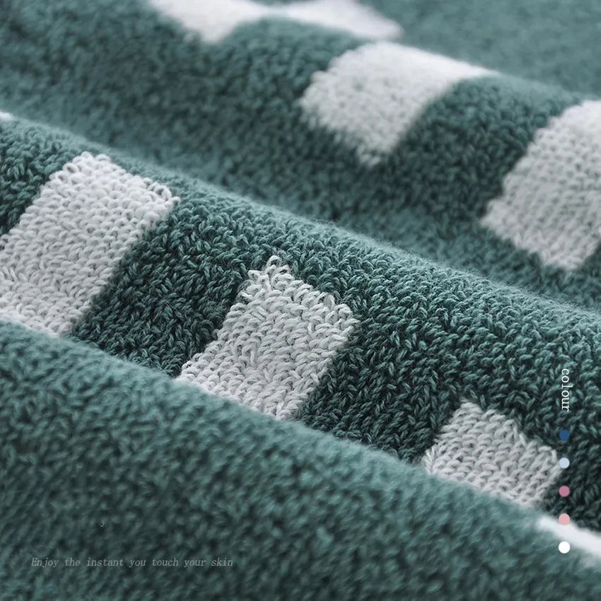 Asciugamano Viso In Cotone Morbido Stile Retrò Cuore Stelle Pois Super Assorbente 34x74 Cm Adulti E Bambini