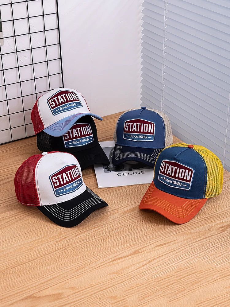 Berretto Trucker Unisex Ventilato Rete Estate Streetwear UP Positive Stazione SA Station