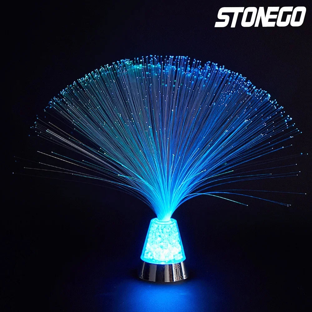 Luce In Fibra Ottica LED Notturna Stellata Colorata Per Camera Da Letto Atmosfera Festiva Luci In Cristallo