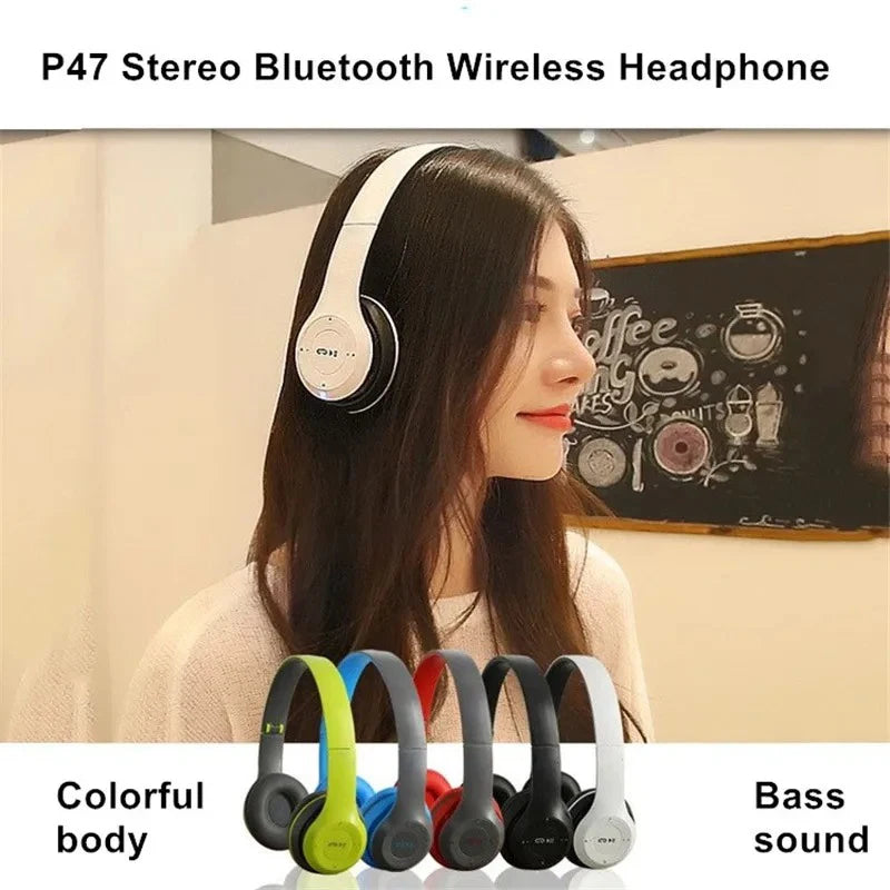 Cuffie Bluetooth 5.0 Pieghevoli Stereo Wireless Universali Per Sport E Gaming Con Controllo Volume E Cancellazione Attiva Del Rumore