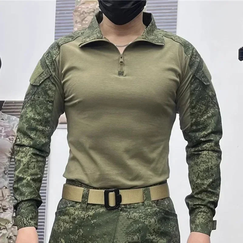Set Uniformi Tattiche Uomo In Pile Combattimento Tuta Caccia Multicam Mimetica All Aperto Pantaloni Cargo Softair