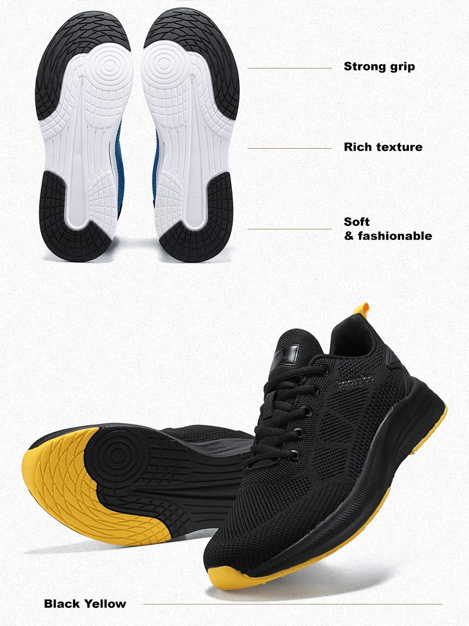 Baasploa Scarpe Da Corsa Uomo Leggere In Mesh Traspiranti Con Lacci Per Attività All Aperto