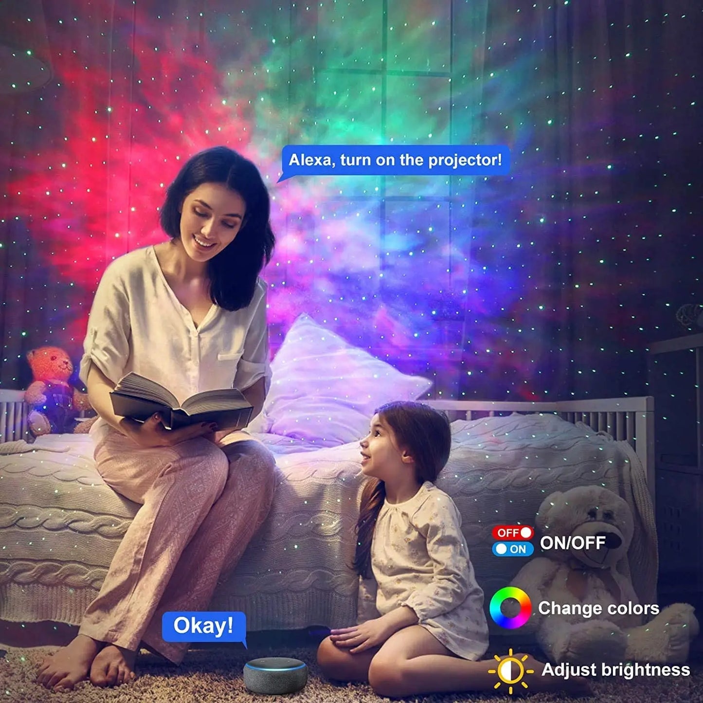 Proiettore Galaxy Con Telecomando Nebula LED Night Light Per Casa E Camera Da Letto Cielo Stellato RGB