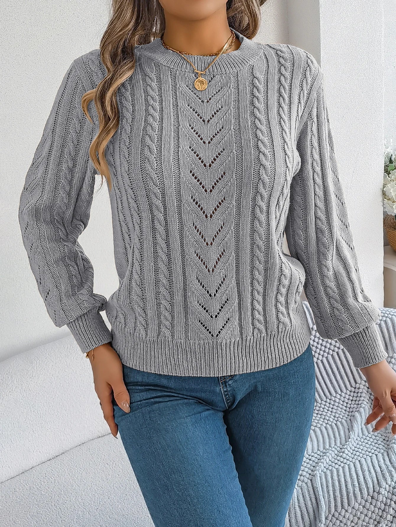 Maglione Unisex Autunno Inverno Collo a V Confortevole e Caldo Maniche Lunghe Versatile Stile
