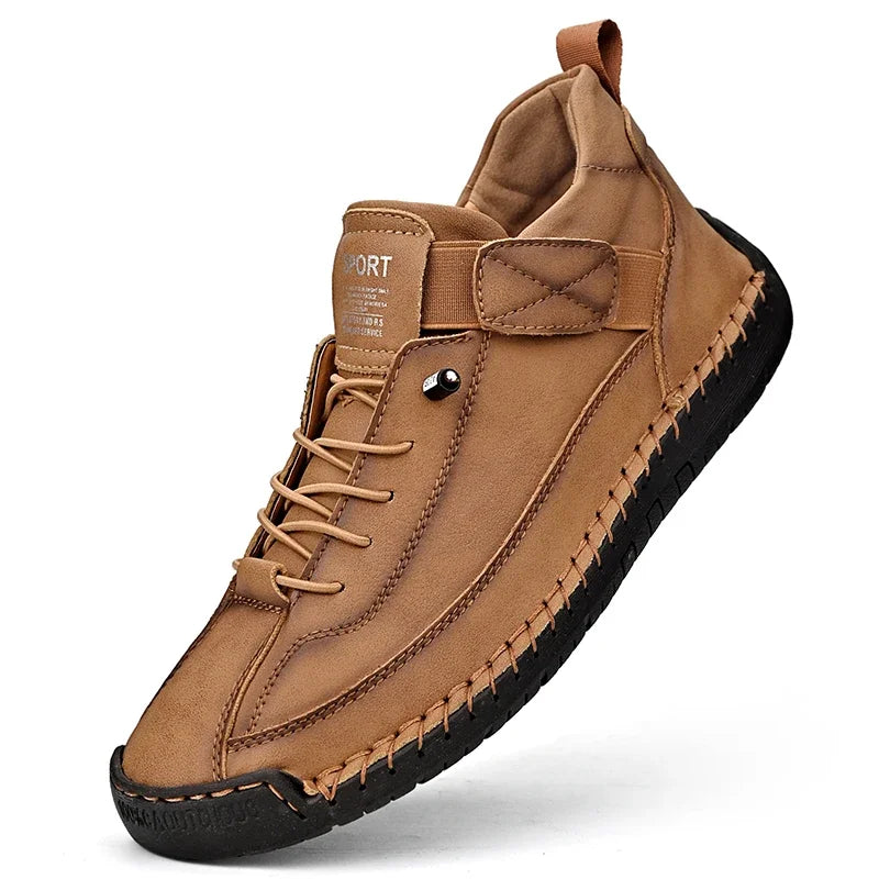 Scarpe In Pelle Cucite A Mano Uomo Scarpe Casual Da Passeggio Antiscivolo Leggere Esterno Taglia 47 48 Mocassini Slip On