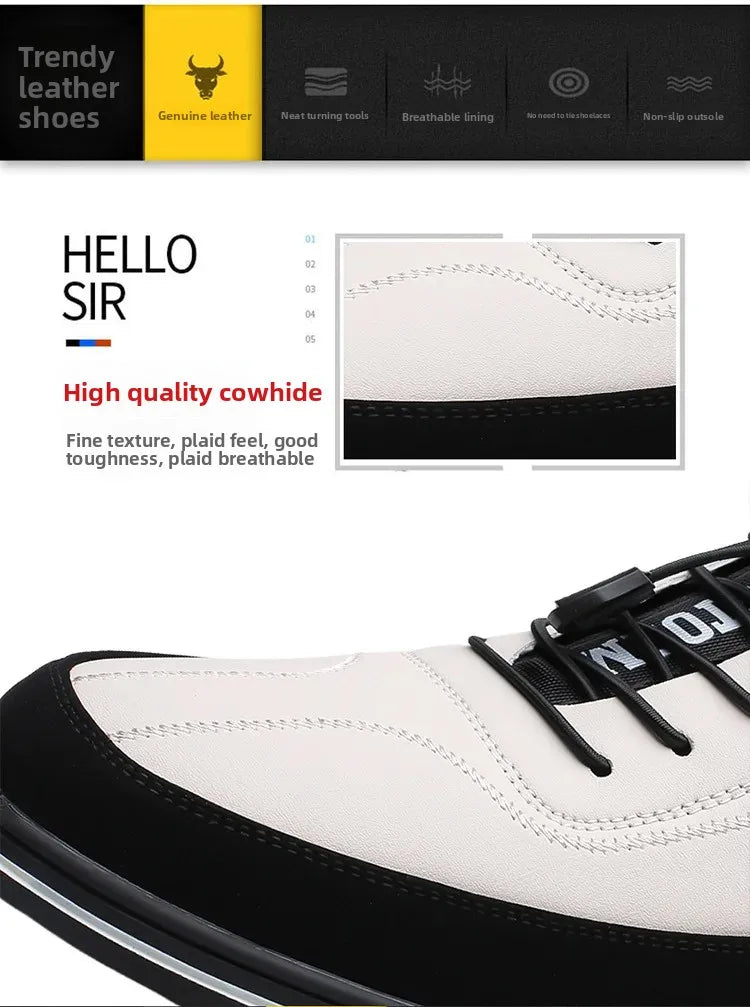 Scarpe Da Uomo Extra Large In Pelle Con Fondo Morbido Primavera Autunno Nuovo Stile 46 47 48 Suola In Gomma Impermeabile
