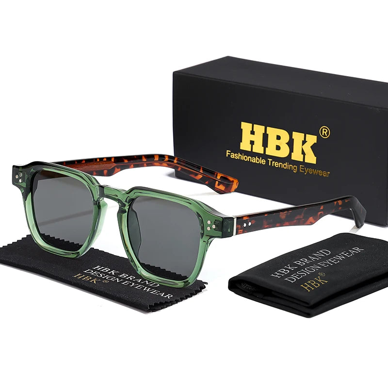 HBK Occhiali Da Sole Uomo Vintage Square Gradient UV400 Sport Outdoor Festa Vacanze Viaggi Guida