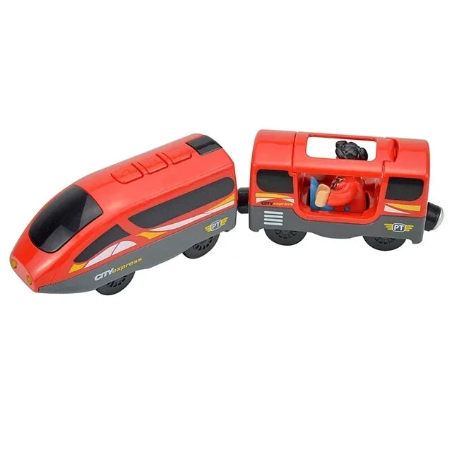 Locomotiva In Legno Magnetica Per Bambini Giocattolo Treno Con Pista Ferrovia Educativa