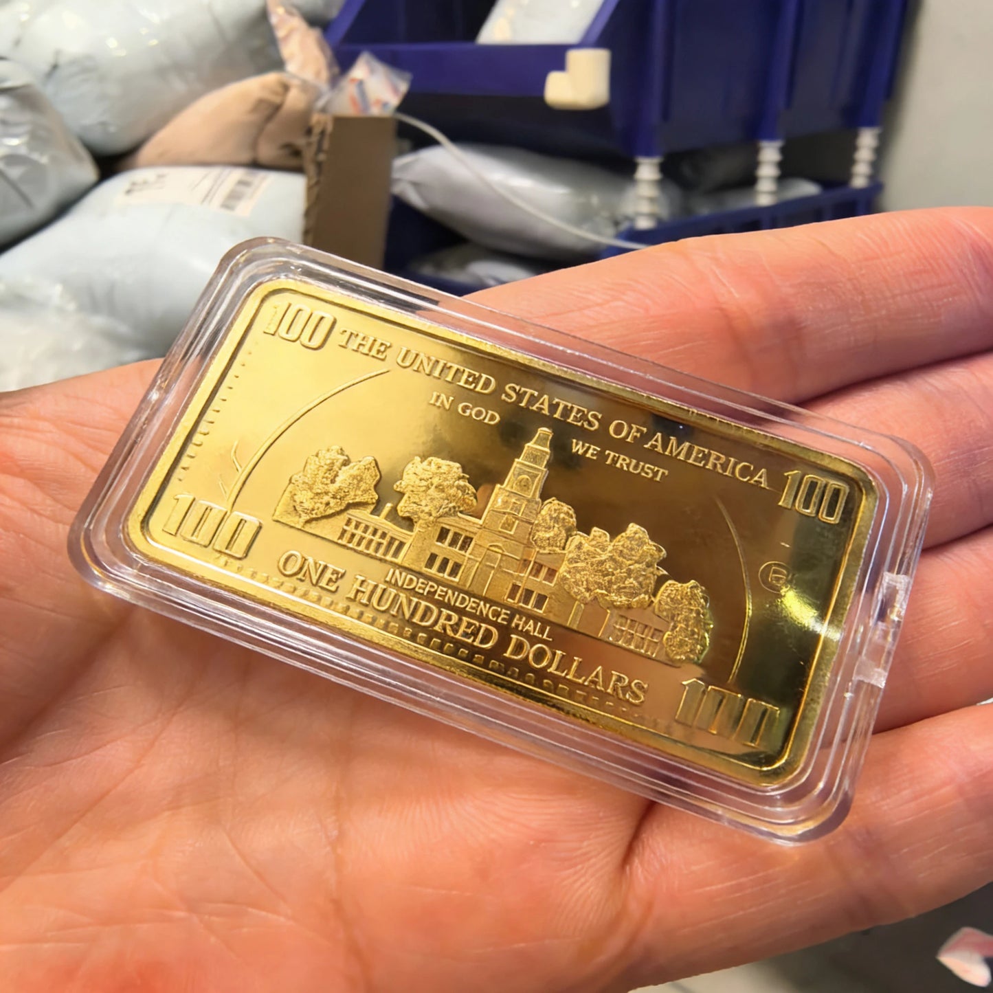 Barra Commemorativa Placcata Oro Con Banconota USA Da 1 Oncia Souvenir Da Collezione Per Appassionati Di Monete