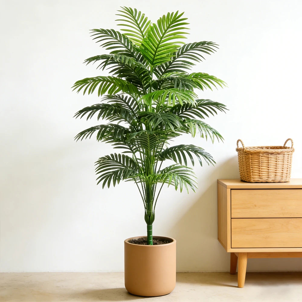 Palma Tropicale Artificiale Grande 90-120 cm Con Foglie Monstera In Plastica Per Decorazioni Casa Giardino Matrimonio