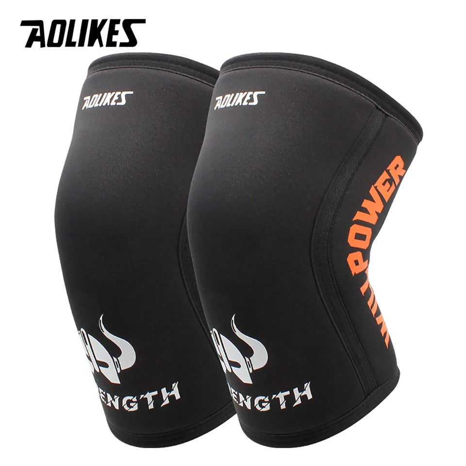 Ginocchiere Neoprene 7 Mm Aolikes Stabilità Protezione Comfort Sollevamento Pesi CrossFit Per Atleti