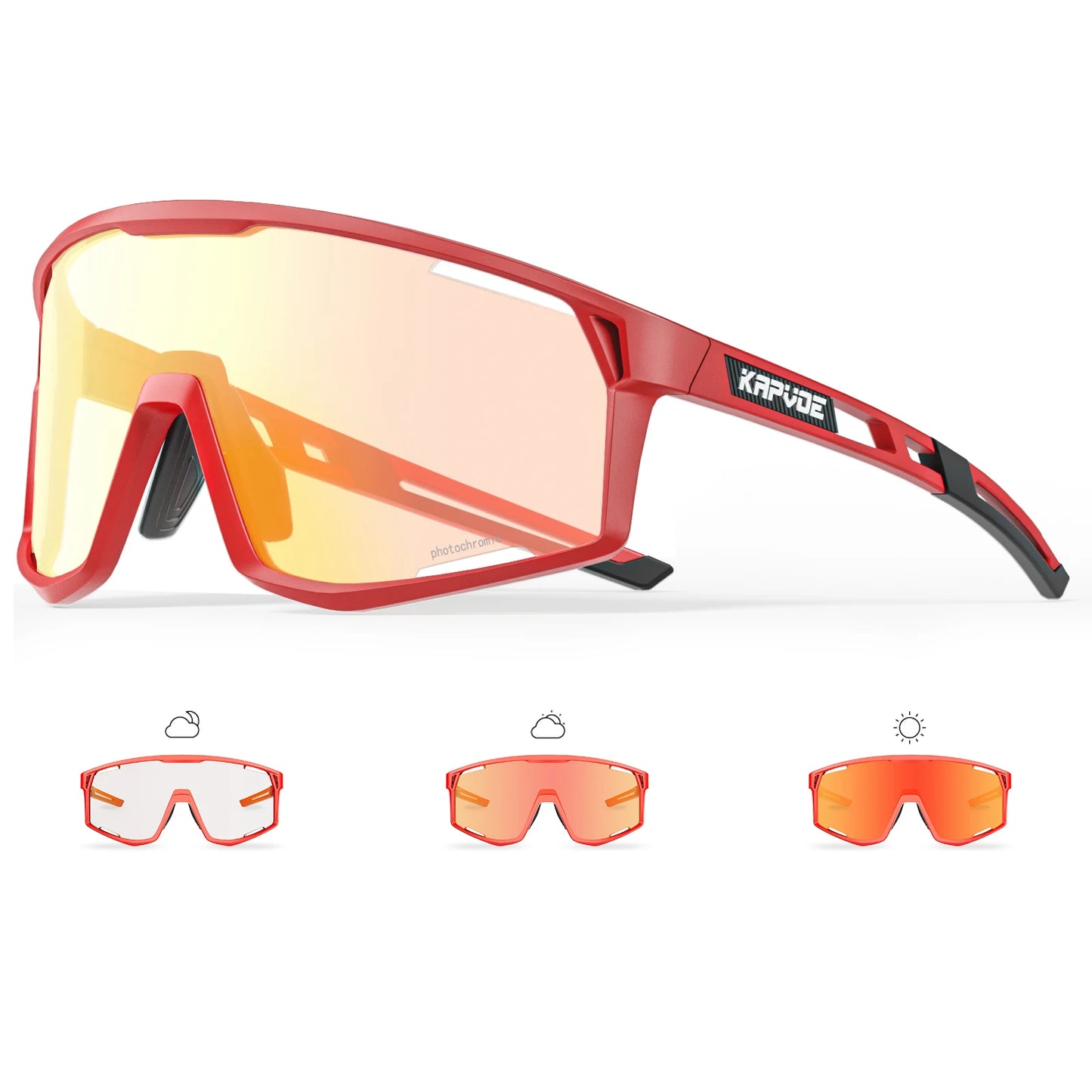 Kapvoe Occhiali Da Sole Fotocromatici Per Ciclismo UV400 Uomo Donna Esterni MTB Strada Escursionismo Occhiali Da Bici