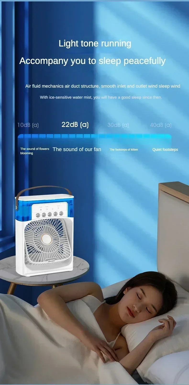 Umidificatore Portatile Ventilatore Condizionatore Di Aria Idrocooling Regolazione Aria Tre Velocità Ufficio