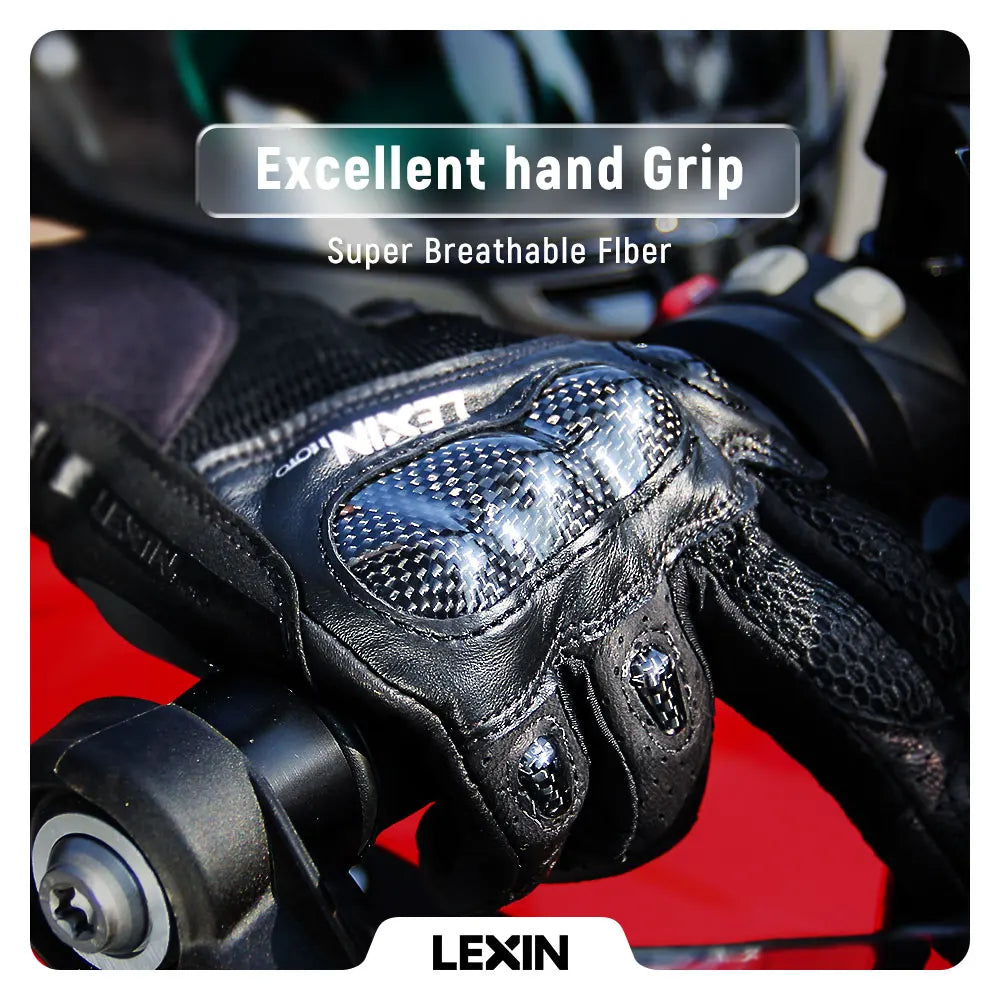 Guanti Estivi Lexin da Uomo per Moto Traspiranti Protezione Mani Design Touchscreen Equitazione Ciclismo
