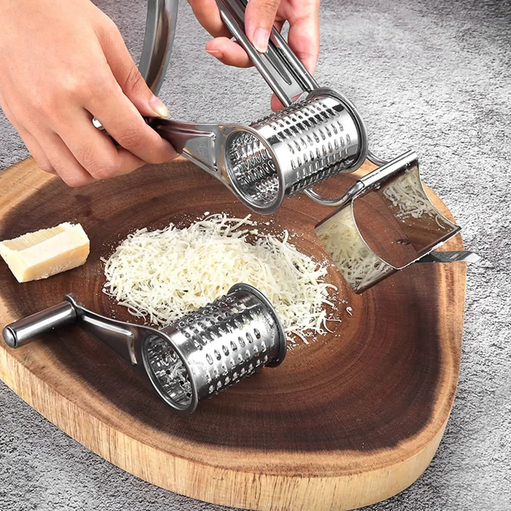 Grattugia Rotante Per Formaggio Multifunzione Con Lame In Acciaio Inox Manuale Affettatrice Per Burro E Zenzero