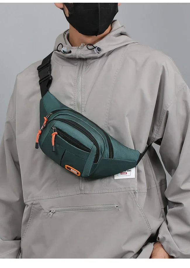 Marsupio Impermeabile Oxford Unisex Grande Capacità Cintura Porta Oggetti Multifunzionale Resistente All Usura
