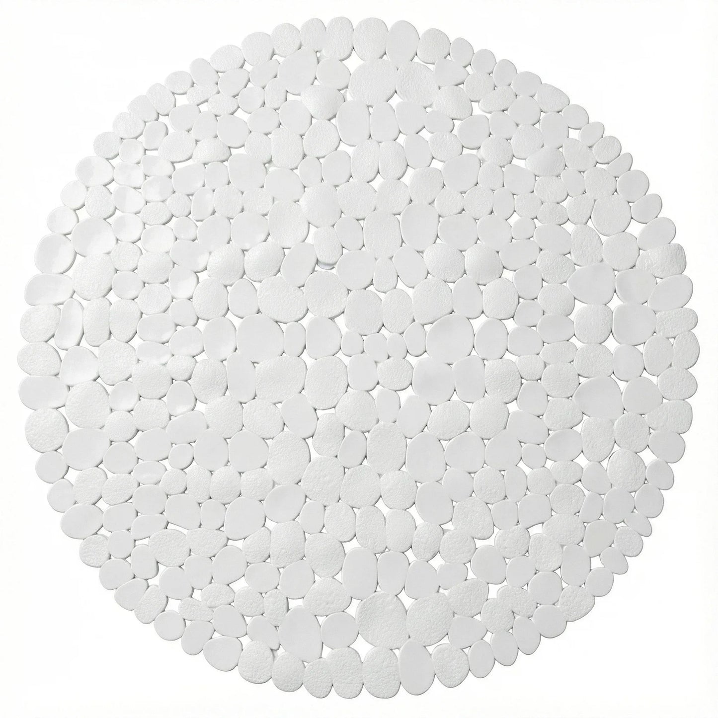 Tappetino Per Doccia Rotondo A Forma Di Ciottolo 55x55 Cm Antiscivolo Con Fori Di Drenaggio Per Bagno 1 Pezzo