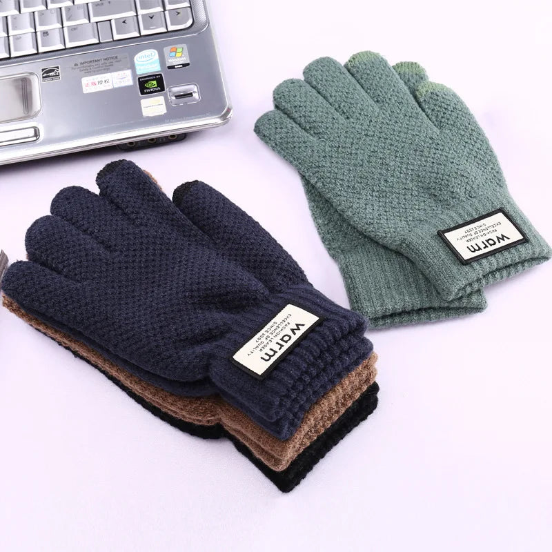 Guanti Invernali Da Uomo In Maglia Touch Screen Alta Qualità Lana Calda E Cashmere Autunno
