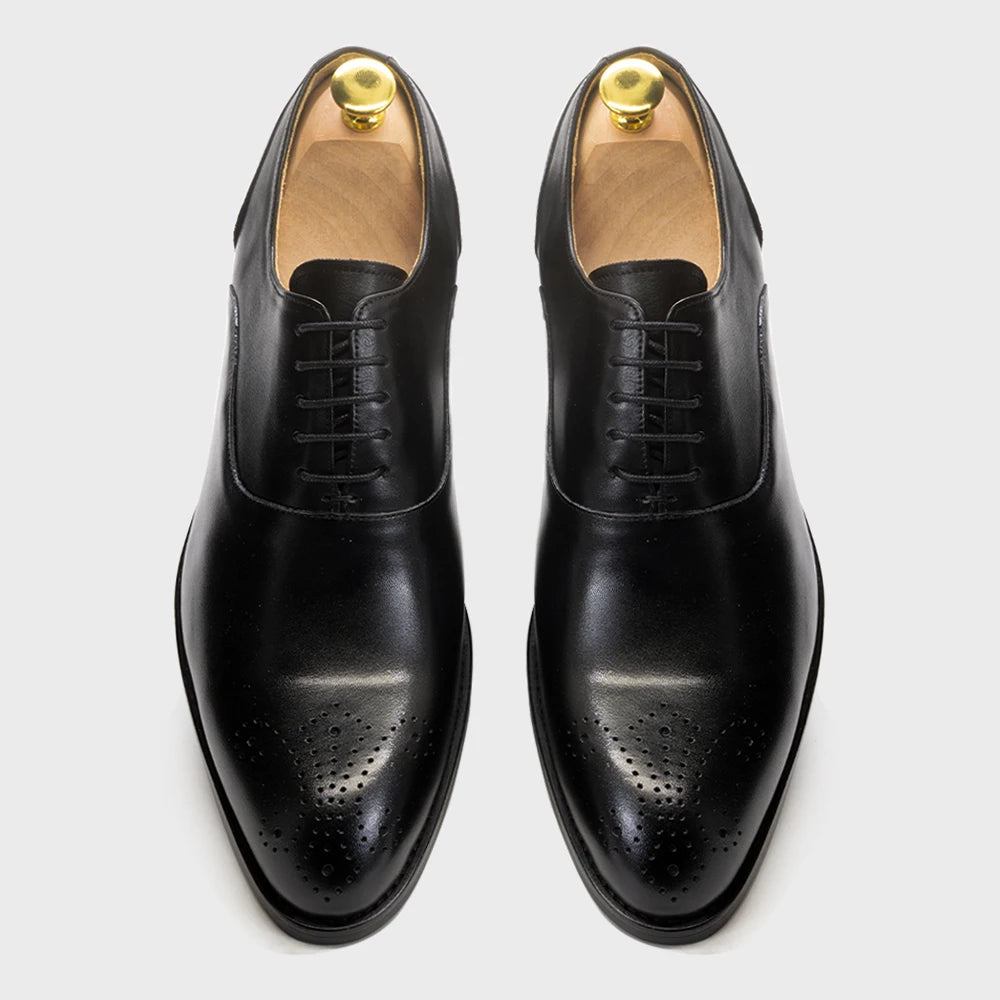 Scarpe Oxford Da Uomo In Vera Pelle Stile Classico Italiano Con Lacci Per Matrimonio Ufficio Aziendale Nere E Marroni