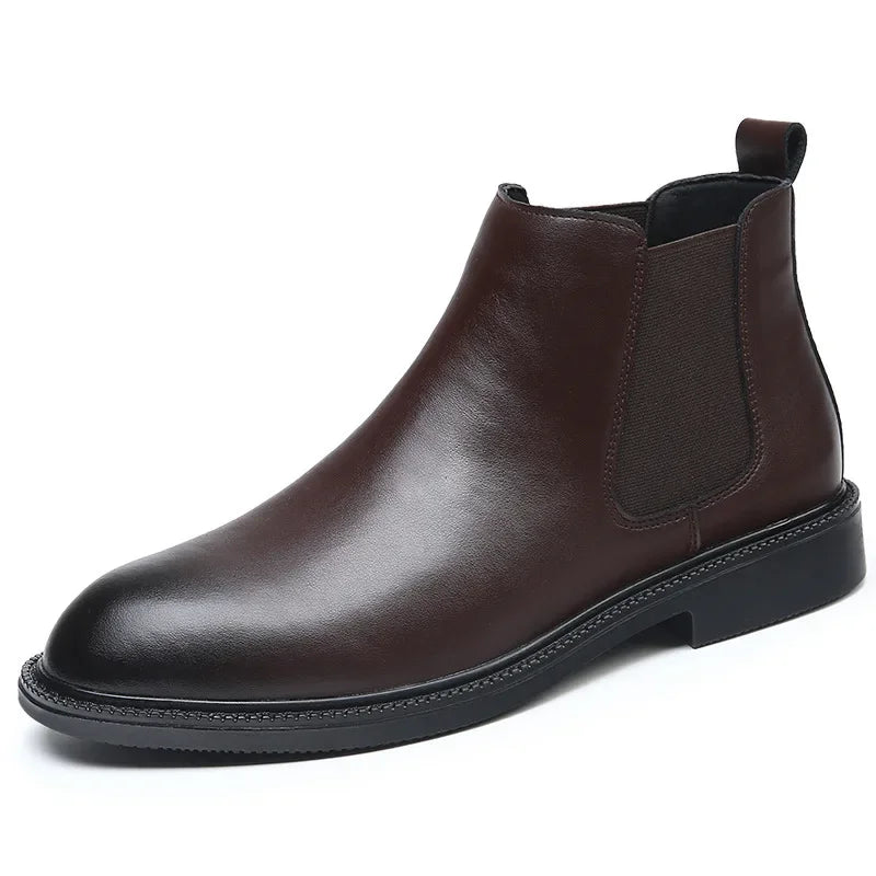 Stivaletti Chelsea In Pelle Da Uomo Di Lusso Fatti A Mano Slip On Per Abito Formale E Casual