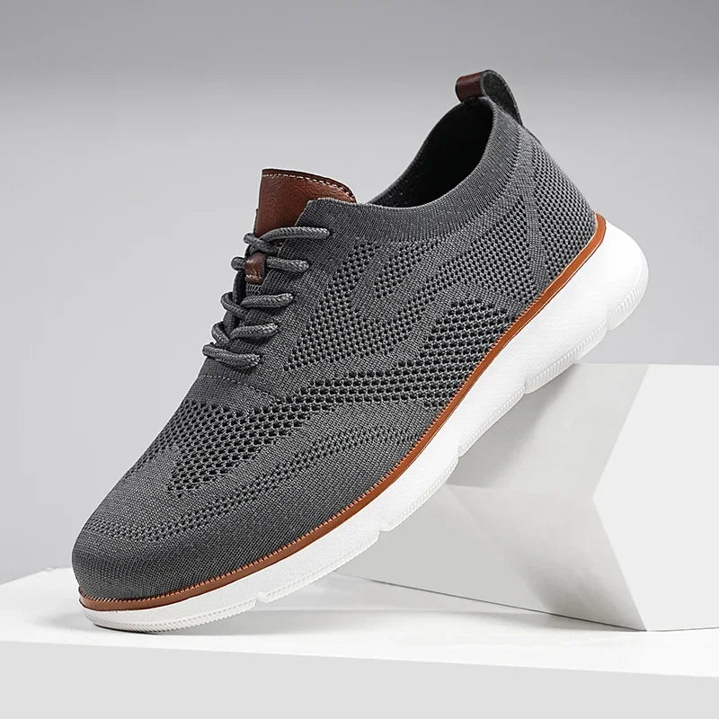 Scarpe Casual Da Uomo Traspiranti Con Cuscino Oxfords Comode Per Abito Formale In Maglia Plus Size