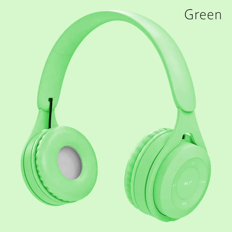 Cuffie Bluetooth Senza Fili Da Gaming Con Microfono Fascia Stereo Macaron Per Tablet E Smartphone