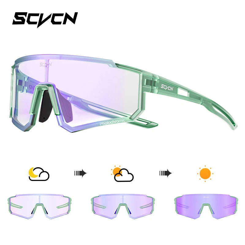 SCVCN Occhiali Da Sole UV400 Viola Montatura Street Fashion Y2K Per Donne E Uomini Ciclismo MTB