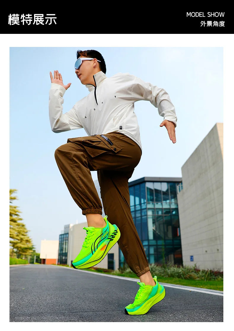 Scarpe Da Corsa Carbon Board Marathon Uomo Donna Traspiranti Leggere Antiscivolo Scarpe Da Ginnastica Atletiche