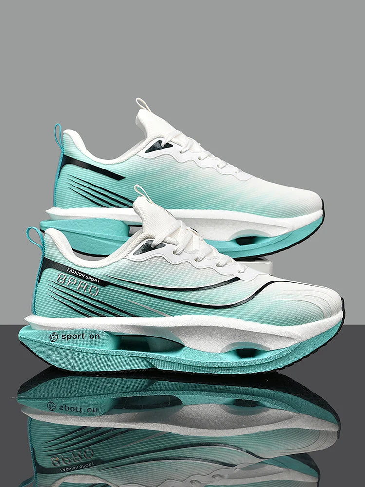 Scarpe Da Corsa Sportive Unisex Uomo Donna Maratona Carbon Board Cuscino Aria Antiscivolo Leggere Traspiranti