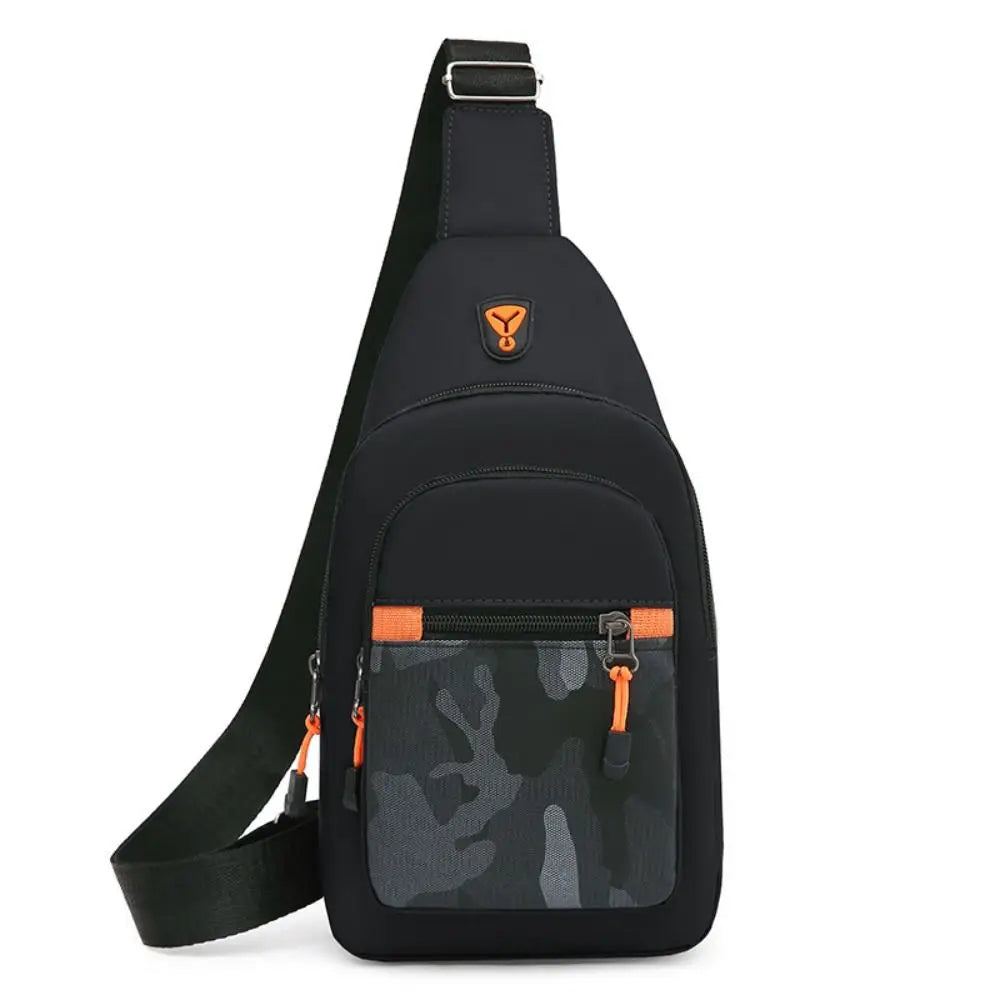 Borsa Da Petto Da Uomo In Tessuto Oxford Nero Grigio Blu Marsupio Grande Capacità Con Tracolla Unisex Sportiva Esterno