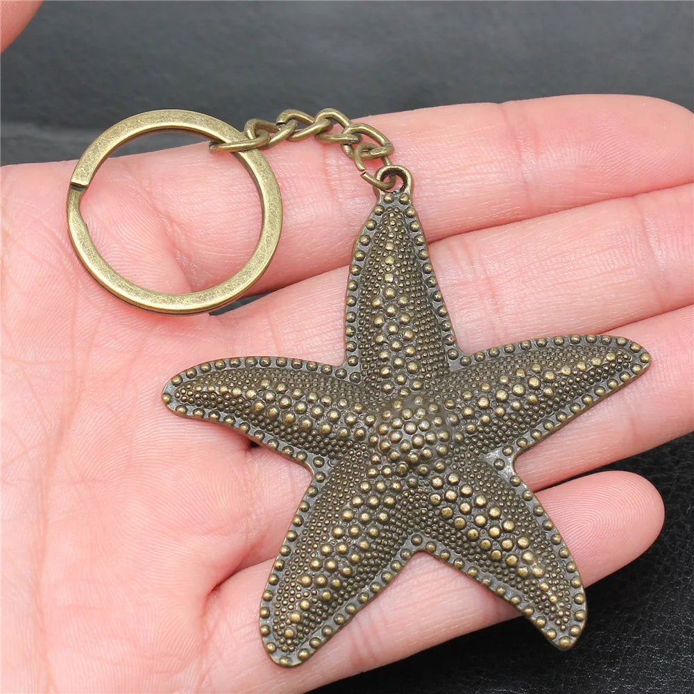 Portachiavi Tema Animali Marino Conchiglia Tartaruga Marina Cavalluccio Marino Polpo Calamari Stella Marina Sirena Regalo