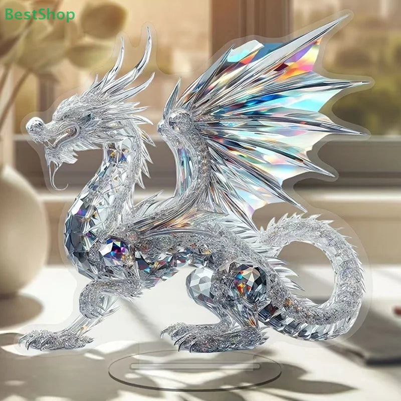 Statua Drago In Resina Per Tavolo Espositore Studio Decorazione Per La Casa Regalo Ideale