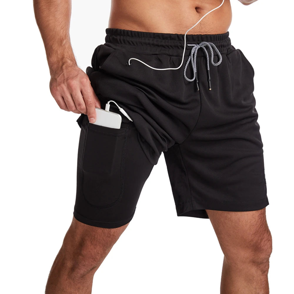 Pantaloncini Da Corsa Da Uomo 2 In 1 Palestra Allenamento Fitness Estivi 2025 Nuovi