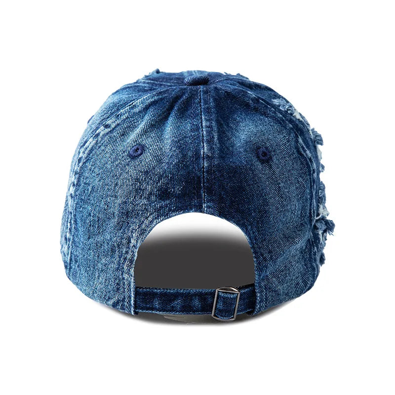 Berretto Da Baseball Denim Lavato Unisex Snapback Traspirante Con Protezione Solare Vintage Primavera Estate
