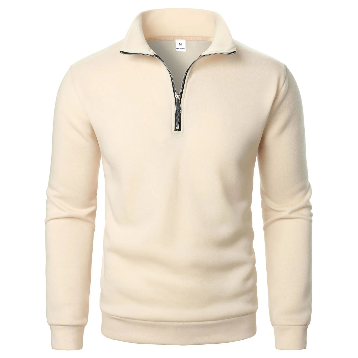 Felpa Con Cappuccio Oversize Da Uomo In Pile Con Mezza Cerniera E Colletto Rialzato Per Primavera E Autunno