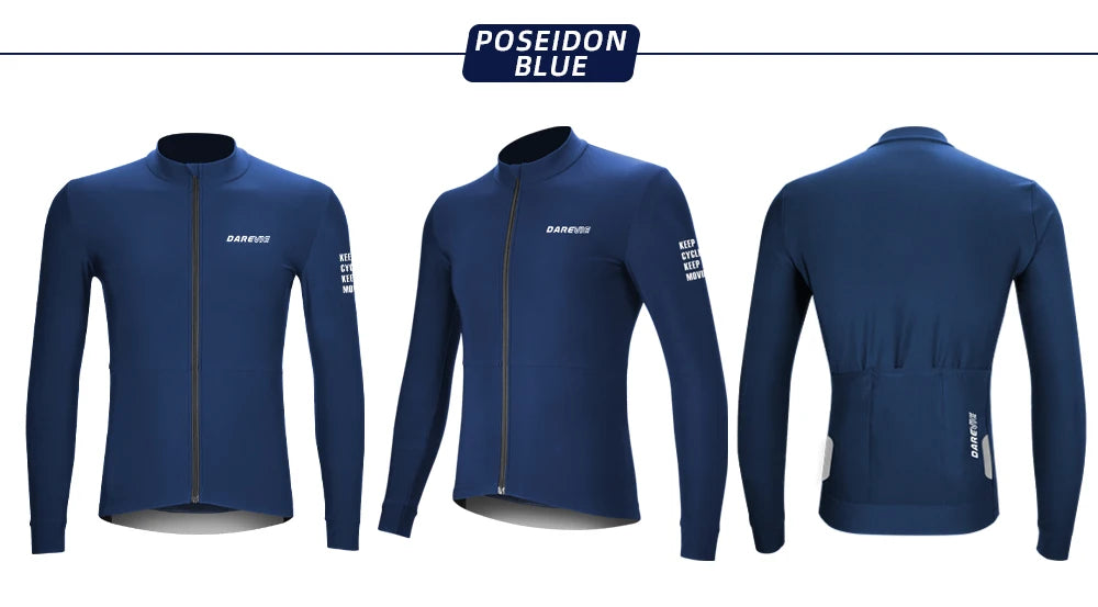 Maglia Da Ciclismo Invernale Termico In Pile Traspirante Uomo Manica Lunga Antipilling Con Tasche Spazzolato Morbido