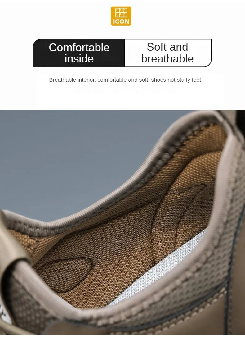 Scarpe Da Trekking Da Uomo Morbide Nere Traspiranti In Rete Per Passeggiata E Arrampicata