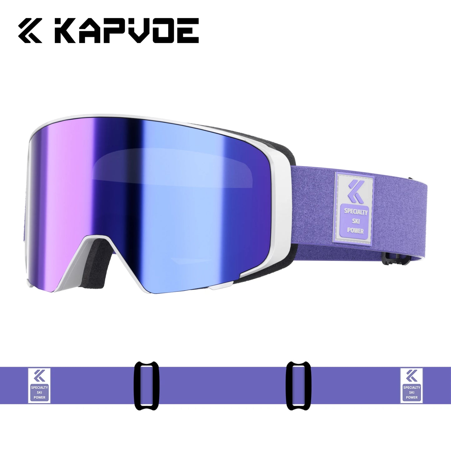 Kapvoe Occhiali Da Neve Magnetici Flip Over Fotocromatici UV400 Antinebbia Uomo Donna TPU Lenti In Policarbonato