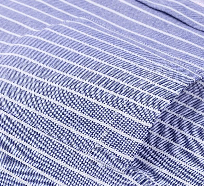 Camicie Scozzesi a Righe Da Uomo In Cotone Oxford Maniche Lunghe Con Bottoni Taglie 6XL 7XL Business Casual