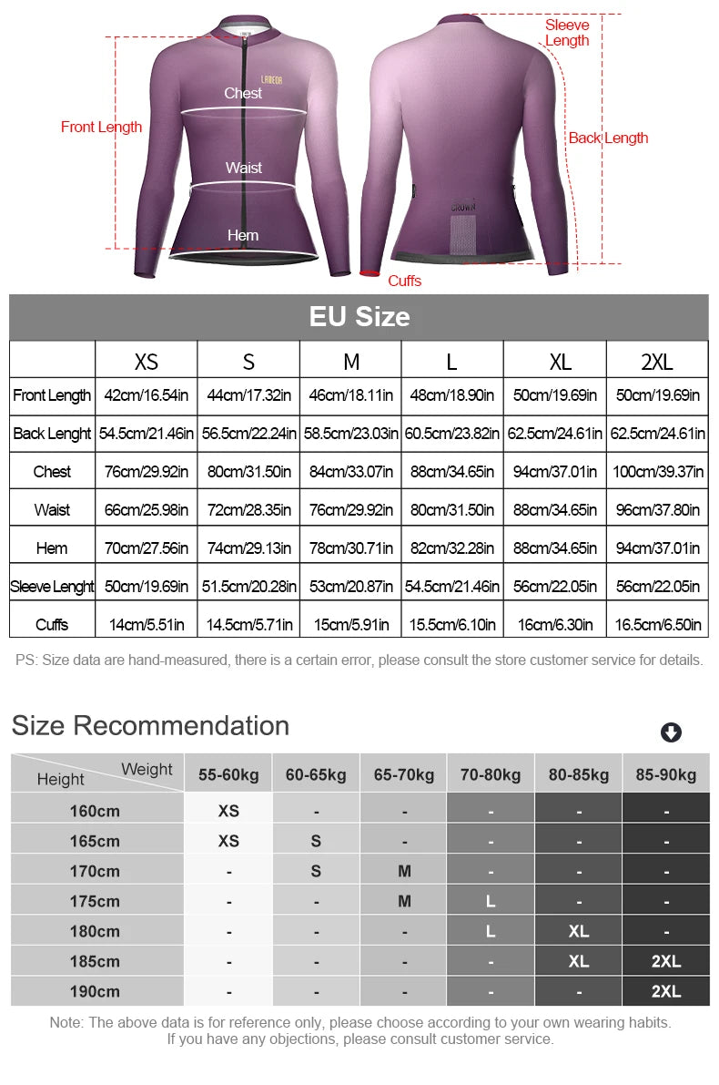Maglia Da Ciclismo Da Donna Lameda Slim Fit Maniche Lunghe Alta Qualità Da Squadra Professionale