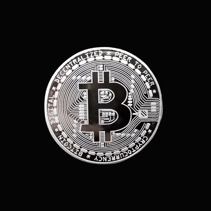 Moneta Bitcoin Placcata In Oro Collezione Arte Regalo Commemorativo Fisico Casascius Bit BTC Metallo Imitazione Antica