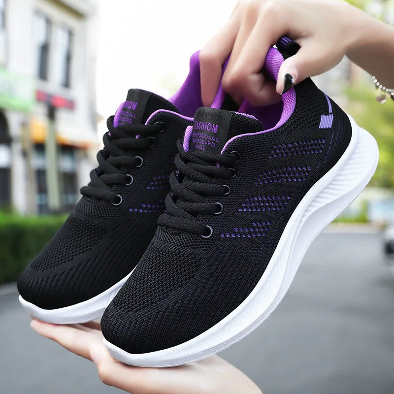 Scarpe da Ginnastica da Donna Traspiranti in Rete Monofacciale con Suola Morbida Ideali per Running e Allenamento